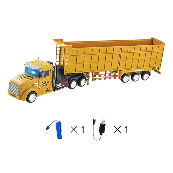 BESTSKY Semi Truck Toys for Boys,High-Strength Abs Truck and Trailer Toys for Boys,Impact Resistance Big Country Toys,Style1