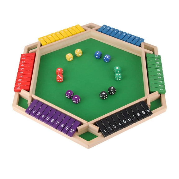 BESTSKY Shut the Box,Multifunctional Flip Cards Adults Dice Board Game,Puzzle Games Board Game,Multicolor