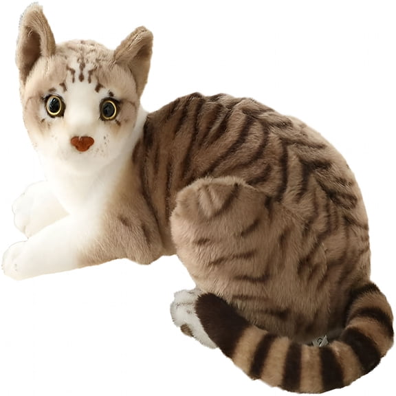 BESTSKY Siamese Cat Stuffed Animal,Shorthair Cat Realistic Plush Cat Stuffed Toys,Gift for Kids 12Inches (B)