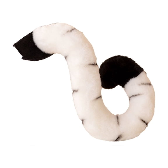 BESTSKY Simulated Plush Tail,Simulated Animal Tail Doll Toy 14" White Yellow Polyester Playhouse Performance Prop Parent Minors Interactive,Stuffed Tails Plush
