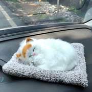 BESTSKY Simulation Animal Doll Plush Cat Toy,Interactive Companion Robot Cat Pets,Handmade Weighted Stuffed Animals,Cat Plush Toy with Voice Response,Realistic Heartbeat and Purring