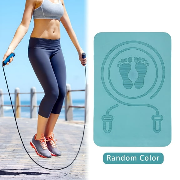 BESTSKY Skipping Rope Mat, Rope Jumping Mat, Protect Floors And Equipment, Non-Slip Skipping Rope Pad, Fitness Exercise Mat for Home Gym, Blue 0.6 thick