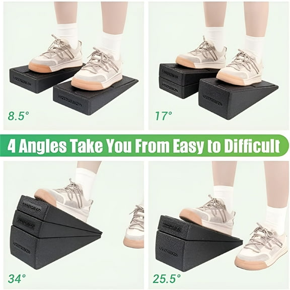 BESTSKY Stackable Slant Board 3pcs, Foam Incline Board Calf Stretcher With Multiple Angles For Home Gym, Indoors, Outdoors
