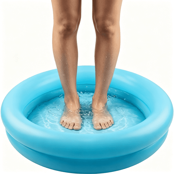 BESTSKY Small Inflatable Pool Blow Up Kiddie Paddling Pool for Kids Outdoor Lounge Swimming Pool (Blue)