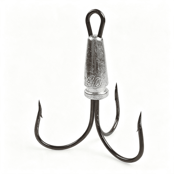 BESTSKY Snagging Hooks Weighted Treble Hooks Large Snagging Treble Hooks Big Bunker Snag Hooks Weighted Fishing Hooks for Salmon Baitfish Trout 8/0 10/0 12/0 14/0