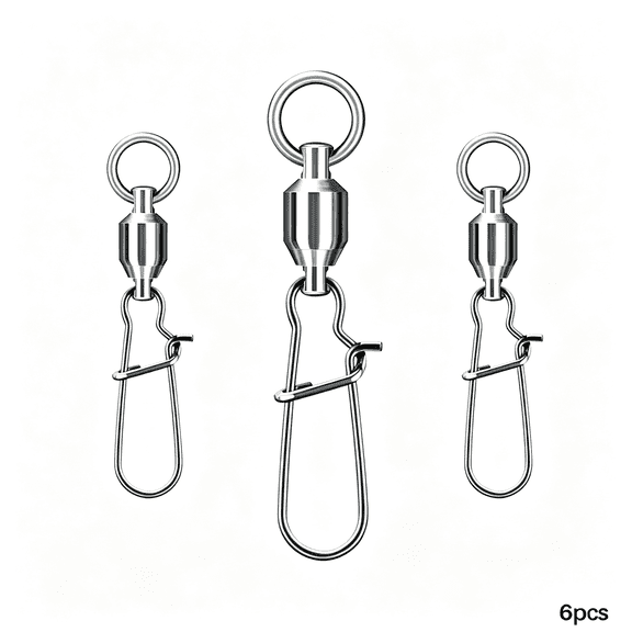 BESTSKY Snap Swivels 30Pack Ball Bearing Fishing Swivels Saltwater 0#-10# Duo Lock Barrel Swivels Fishing Clips Swivels Fishing Tackle Ball Bearing Snap Swivels