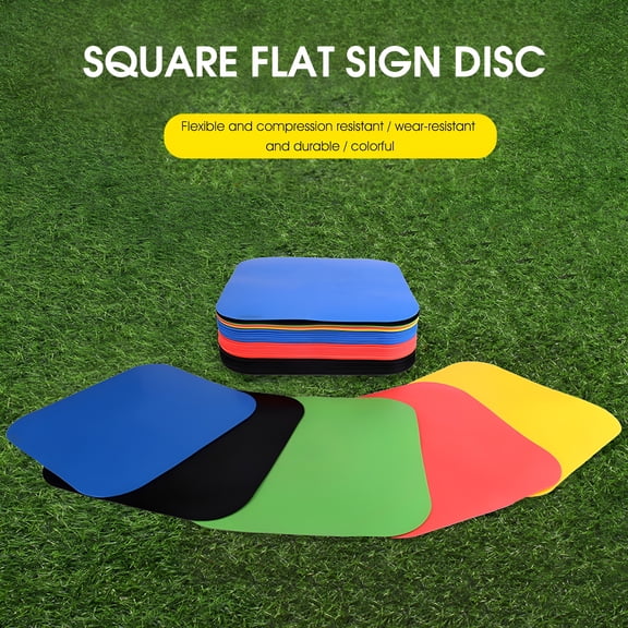 BESTSKY Soccer Cone Flat Disc Non-skid Obstacle Bright Color Slip Agility Spots for Soccer Flat Cone
