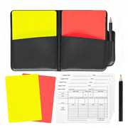 BESTSKY Soccer Referee Cards Set,Red and Yellow Cards for Soccer with Record Paper,Pencil,Card Storage Wallet,Soccer Referee Kit for Football Volleyball Rugby Baseball Matches,Training,Sports Games