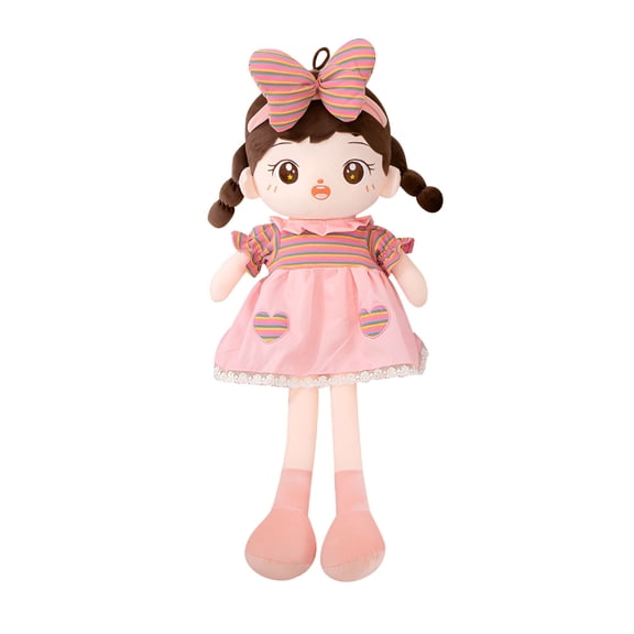 BESTSKY Soft Baby Rag Doll, Washable Plush Toy for Toddlers, Sensory Cuddle Buddy for Girls