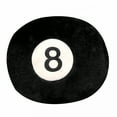 thumbnail image 1 of BESTSKY Soft and Fluffy Billiards Plush Pillow - Black Color No. 8 Ball Plushies Hip Protective Stuffed Seat Cushion for Sofa,Bedroom Decor,and Home Decoration, 1 of 7