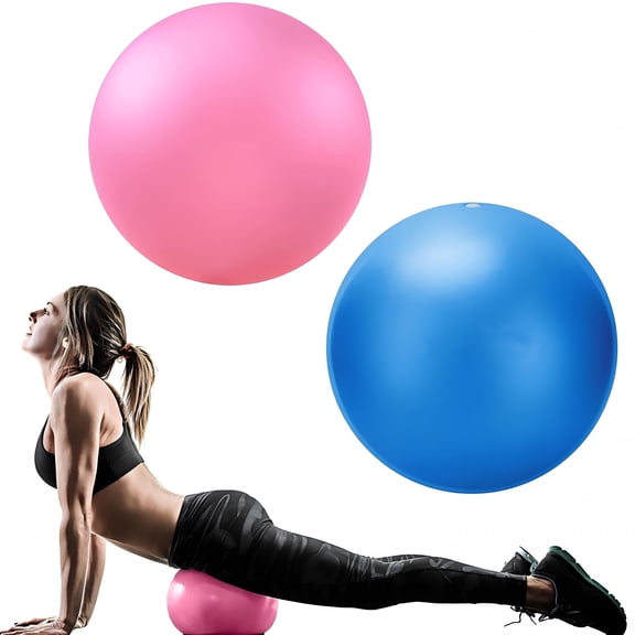 BESTSKY Soft Pilates Ball 9 Inch,Ideal Small Exercise Ball Between Knee Squeeze for Physical Therapy Yoga Core Bouncy,Mini Rubber Fitball Barre Workout Equipment for Women Men 2 Pac(Blue+Pink)