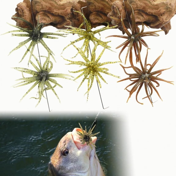BESTSKY Soft Plastic Octopus Baits,Japanese Finesse Worm for Bass Fishing,Tentacle Creature Lure for Drop Shot & Wacky Rig/Neko Rig