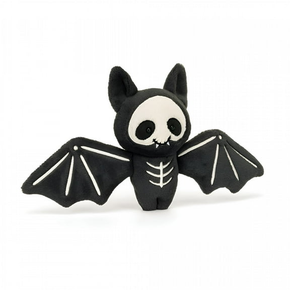 BESTSKY Soft Skeleton Bat Plush Toy,Halloween Stuffed Animal Decor,Cuddly Bat Creature for Themed Parties & Gifting