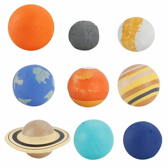 BESTSKY Solar System Model Kit Plastic Cosmic Planet Model Educational Toys Space Toys for 3 4 5+ Years Old Boys Girls 9Pcs