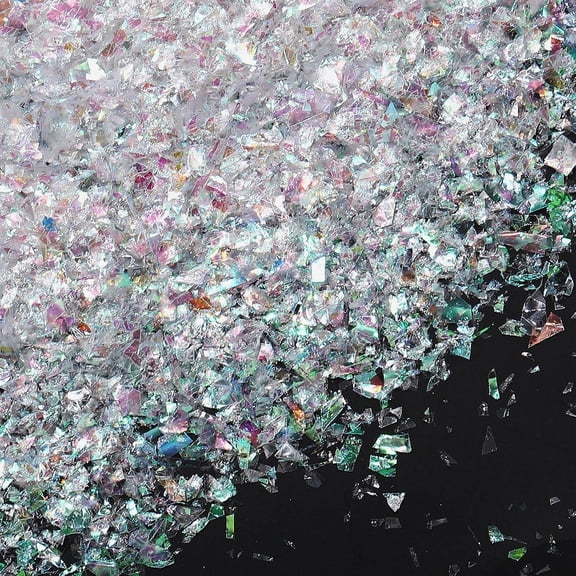 BESTSKY Sparkle Holographic Confetti Iridescent Confetti Winter Radium Color Metallic Foil Decor Bag for Christmas New Year Disco Party Table Decor Craft Chunky Glitter Nails Jewelry Making, 160G