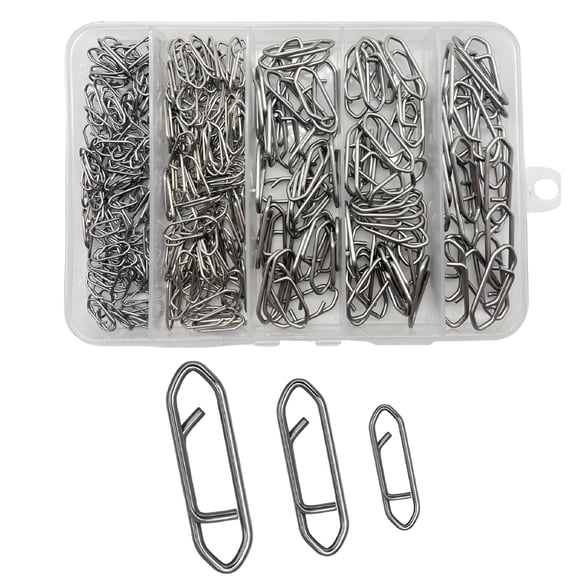 BESTSKY Speed Clips for Fishing Lures 260 Pieces Quick Clips for Fishing Lures Stainless Steel Crankbait Connector Tackle for Saltwater Freshwater Lake River Reservoir Outdoor Novices liberal
