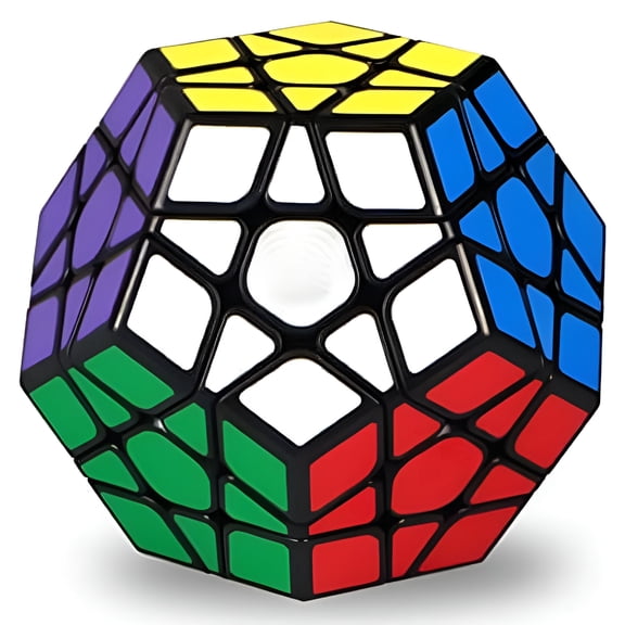 BESTSKY Speed Cube,3x3x3 Dodecahedron Puzzle Cube for All Ages,ABS Plastic Black