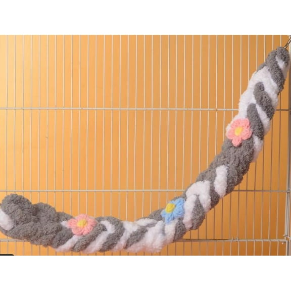 BESTSKY Squirrel Climbing Toy Rope Perch for Bird Cages, Sugar Glider Cage Accessories, Enrichment and Activity