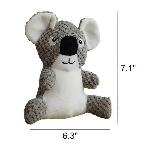 BESTSKY Squirrel Koala Shaped Plush Dog Squeaky Toys for Small & Large Dogs Interactive Bite Resistant Toy