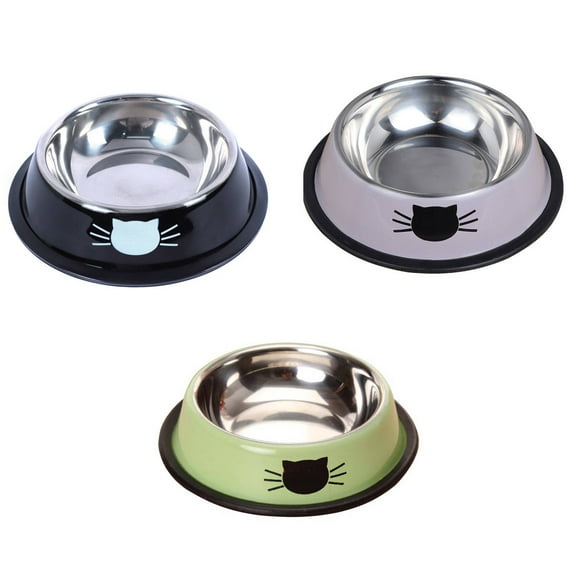 BESTSKY Stainless Steel Dog Bowls,Prevents Movement Metal Dog Bowls,Durable and Long-lasting Dog Dishes for Medium Dogs