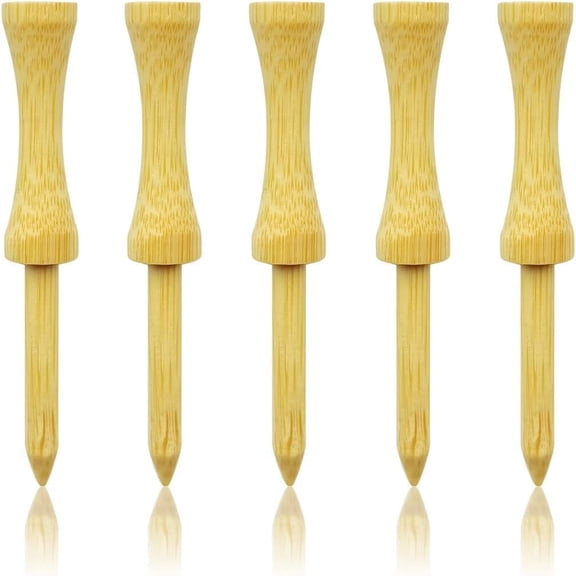 BESTSKY Step Down Golf Tees 2-1/8"or 2-3/4"or 3-1/4" 100 Count Wooden Golf Castle Tees