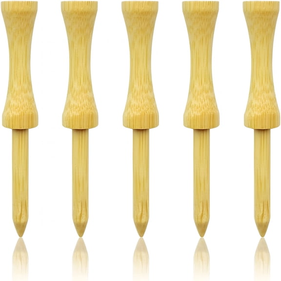 BESTSKY Step Down Wooden Golf Tees 100 Count, Natural Hardwood 2-1/8, 2-3/4, 3-1/4 Inch Golf Accessories