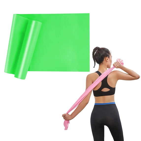 BESTSKY Stretch Bands for Exercise,59.06"*5.91"*0.14" Stretch-Resistant Elastic Exercise Bands Resistance,0.15Lb Tpe Resistance Band,Green