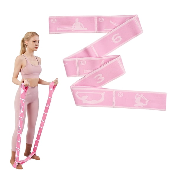 BESTSKY Stretching Bands,33.5 in Segmented Resistance Bands for Working Out,Exercise Band with 8 Loops,Workout Bands for Yoga Pilates Dance Fitness