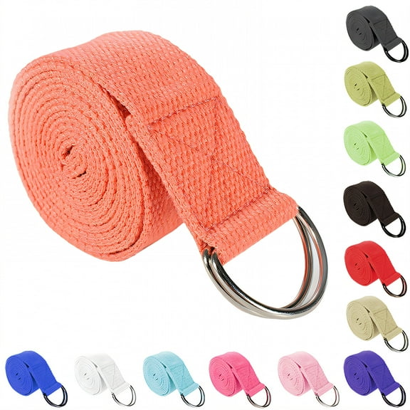 BESTSKY Stretching Strap,Fine Fibers Yoga Strap,Stretch Bands for Exercise Home Gym Physical Therapy,Pink