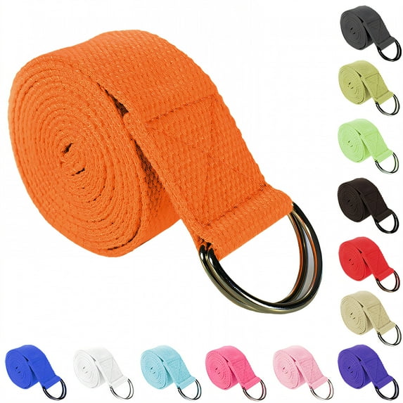 BESTSKY Stretching Strap,Shape Retention Yoga Straps for Stretching,Elastic Bands for Exercise Home Gym Physical Therapy,Orange