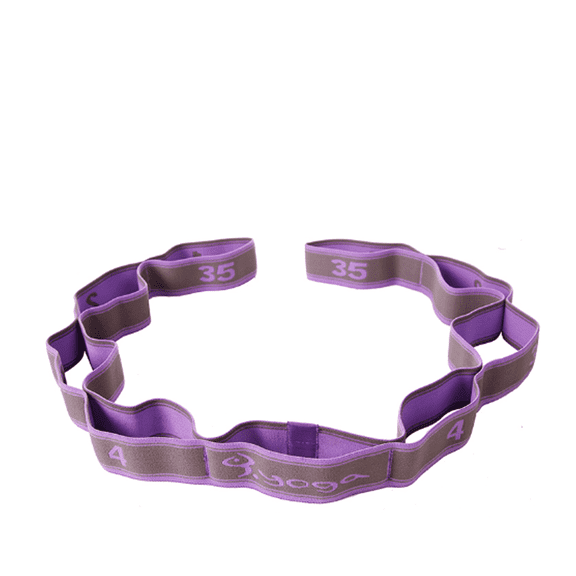BESTSKY Stretching Strap,9-Section Resistance Stretching Bands,Soft Comfortable Stretching Yoga Strap,Purple