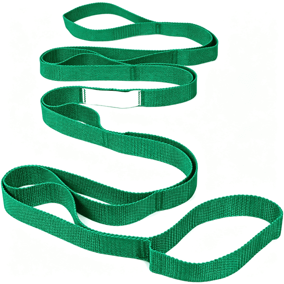 BESTSKY Stretching Strap Yoga Straps for Physical Therapy,10 Loops Non-Elastic Stretch Band for Pilates,Flexibility,Exercise and Gymnastics Stretching Strap