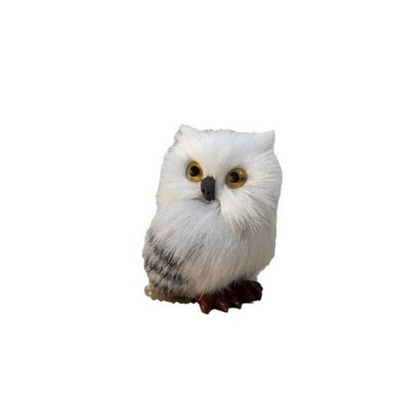 BESTSKY Stuffed Animal,Realistic Owl Sculpture Owls,Artistic Feather Detail Elegant Home Decor Owl Stuffed Animal