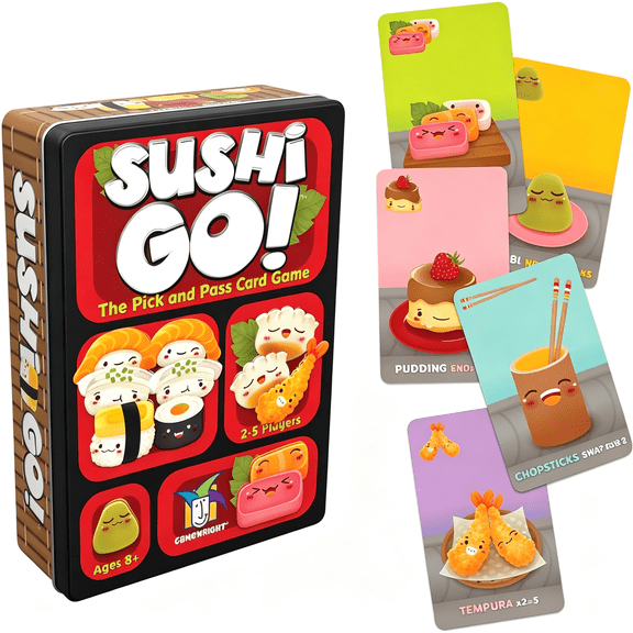 BESTSKY Sushi Go,The Pick and Pass Card Game,Multi-Colored Board Games