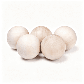 BESTSKY Swedish Stickhandling Balls-Wooden Balls for Stickhandling-Floorball &Amp; Hockey Training Balls for Street Hockey-2-" Diameter 5-Pack
