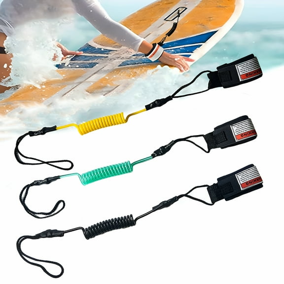 BESTSKY TPU Surfboard Leash Adjustable Coiled SUP Sp Wrist Strap Stand-Up Paddle Board Leg Rope Shortboard Longboard Safety Leash