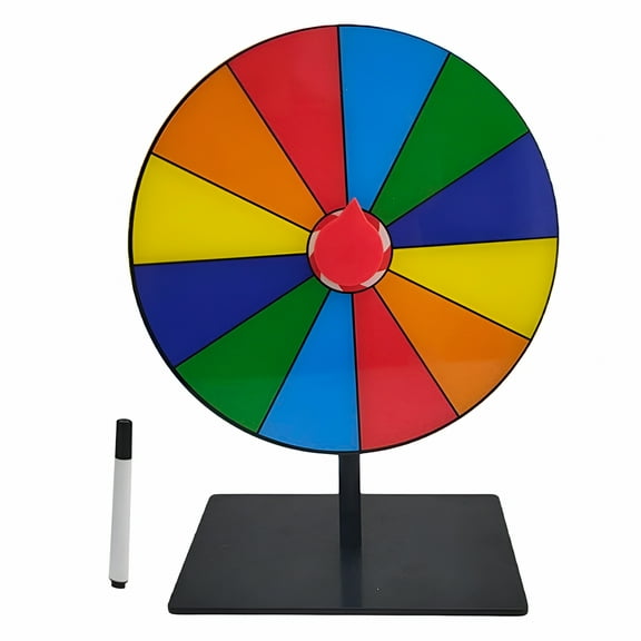 BESTSKY Tabletop Prize Turntable Fortune Wheel Spinnings Game Lucky Draws Roulette Wheel Erasable Reusable Fortune Wheel