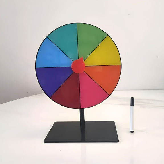 BESTSKY Tabletop Spinning Prize Wheel with Stand Dry Erase Spinner for Party Games Classroom Rewards and Carnival Activities for Fun Excitement