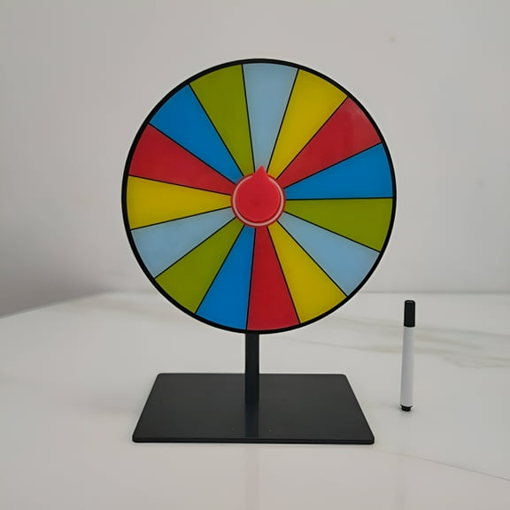 BESTSKY Tabletop Spinning Prize Wheel with Stand Dry Erase Spinner for Party Games Classroom Rewards and Carnival Activities for Fun Excitement