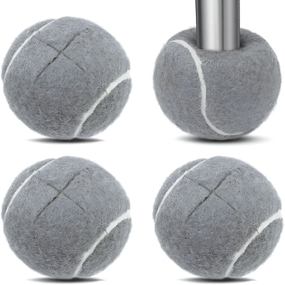 BESTSKY Tennis Balls for Walkers Pre Cut 4Pcs Walker Tennis Balls Precut,Pre-Cut Ball for Walker Feet and Chair Legs,Universal Walker Glides Ball for Floor Protection,Fits Most Legs