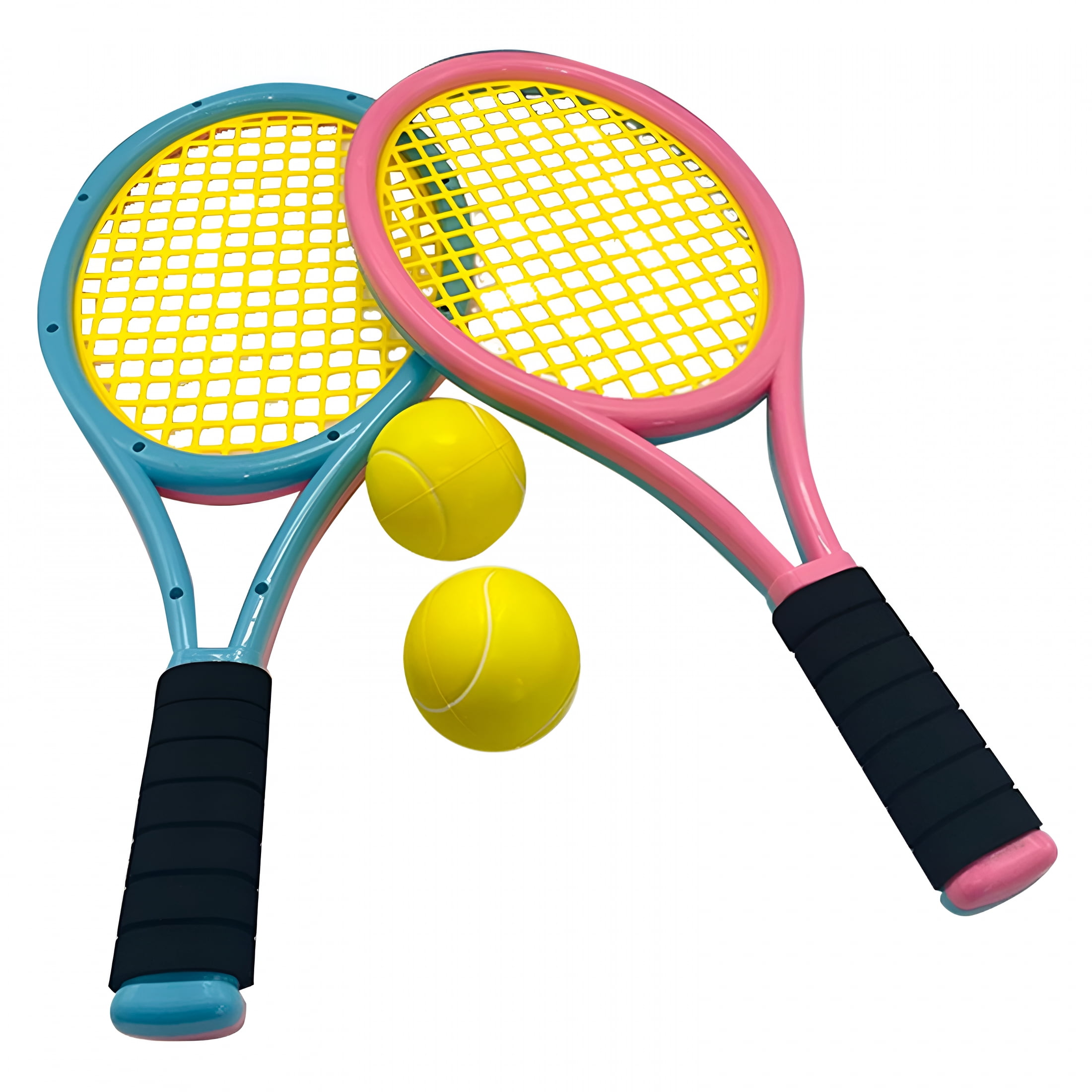 BESTSKY Tennis Racket Set for Children, 17 Inch Racquet with 2 Tennis Balls, 1 PVC Backpack and 2 Soft Balls for Toddler Indoor/Outdoor Sports