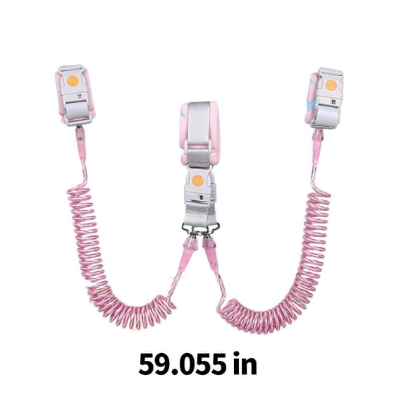 BESTSKY Toddler Leash,Adjustable Length Safety Harness,Metal Buckle Child Leashes for Toddlers,Pink,1.5 M