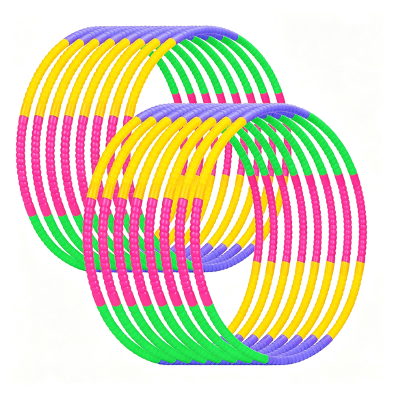 BESTSKY Toy Hoop Detachable Plastic Hoops Exercise Equipment Toy Adjustable Rings for Sports Party Game Dance Pet Training Hoop