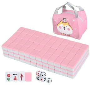 BESTSKY Traditional Mini Chinese Mahjong Game Set 144 Tiles