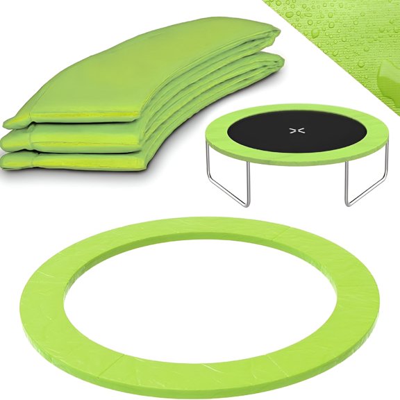 BESTSKY Trampoline Pad 12FT 14FT 15FT Replacement Safety Pad Mat, No Holes for Pole, Waterproof, for Backyard, Playground, Safety, Replacement, Outdoor.