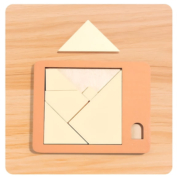 BESTSKY Triangle Puzzle,Solving the Wooden Block Puzzle Challenge,Wooden Irregular Shape Jigsaw,Vanished Square,Disappearing Triangle Design,Wood Brain Teaser Jigsaw Game
