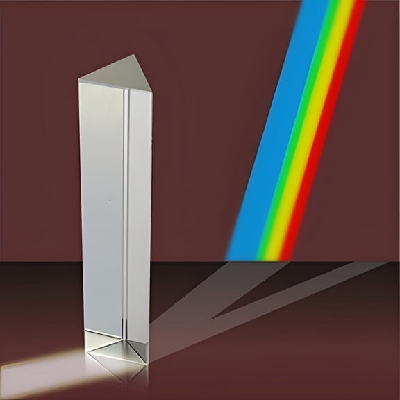 BESTSKY Triangular Optical Glass Prism Light Spectrum Physics Teaching Toy 15cm