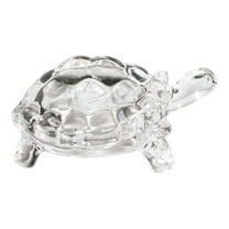 LAMIRO 1Pc Feng Shui Crystal Turtle Figurine Glass Art Home Decor