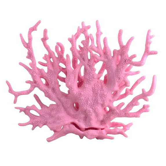 BESTSKY Turtle Tank Accessories,PVC Fish Tank Decor,Artificial Coral Aquarium Plants,Landscaping Decorations Aquarium Accessories,Pink