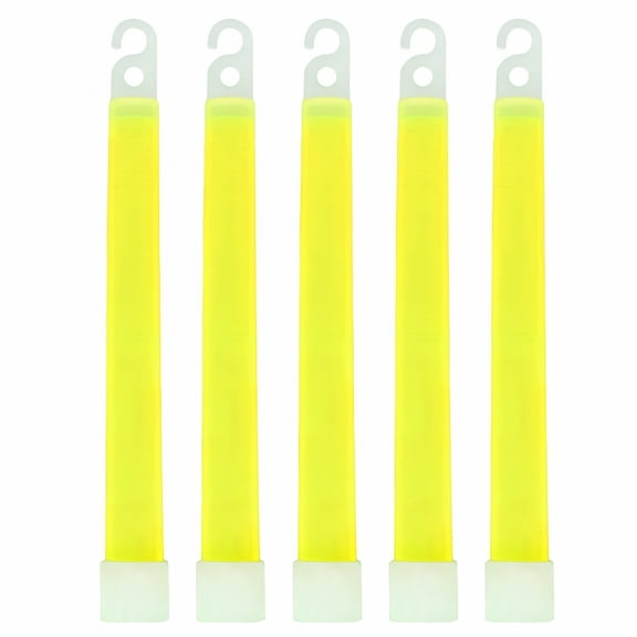BESTSKY Ultra Bright 6 Inch Glow Sticks - Emergency Bright Chem Glow Sticks with 12 Hour Duration - Camping, Hiking Glow Stick Lights - for Parties and Kids Activities - Blackout Or Ready Use (5pc)